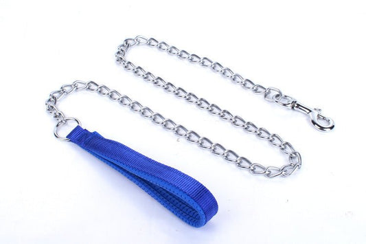 Chain Dog Leash with Foam - Padded Comfort Handle & Matching Collar Set - MeowGo
