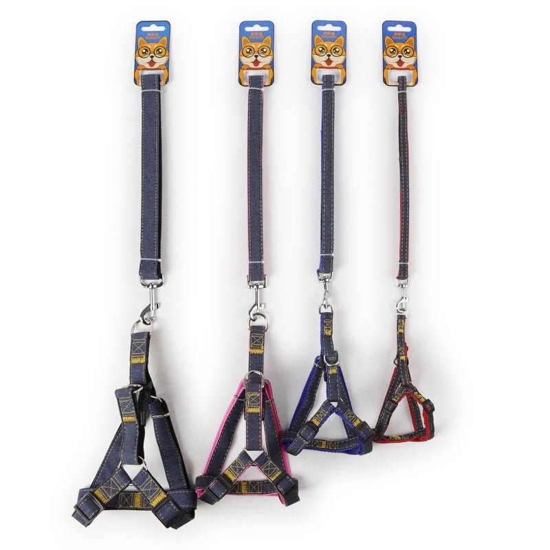 Durable Stitched Dog Harness and Leash Set - MeowGo